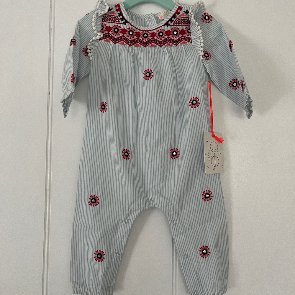 Egg New York Baby Girl Long Sleeved Romper